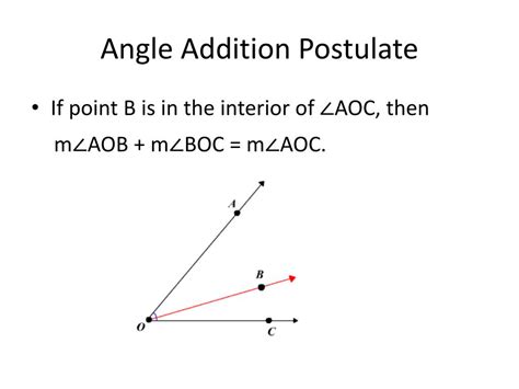 Using the Angle Addition Postulate